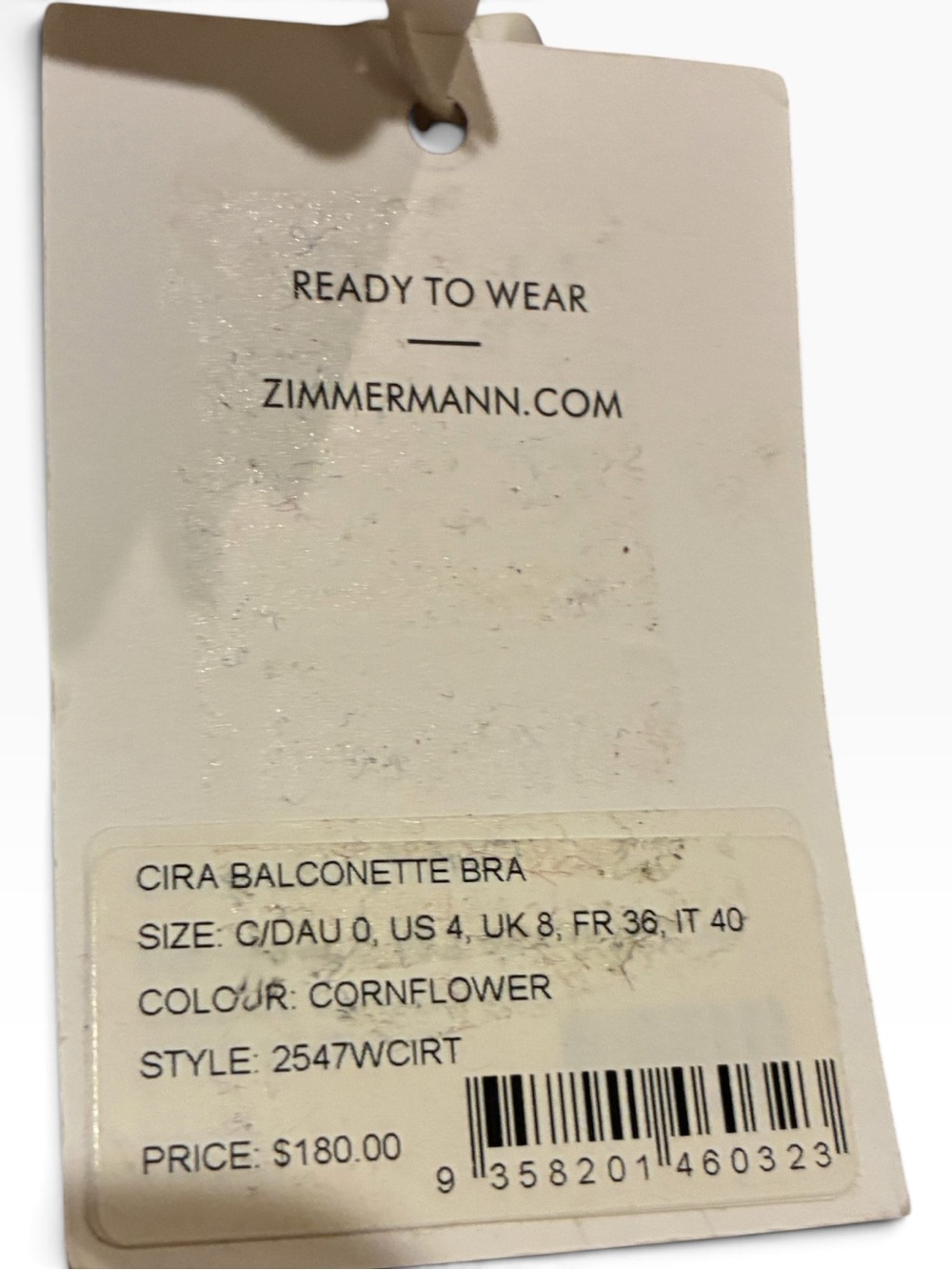 Zimmerman NWT Balconette Underwire Bikini Top. Sz 2-4 - Picture 15 of 15